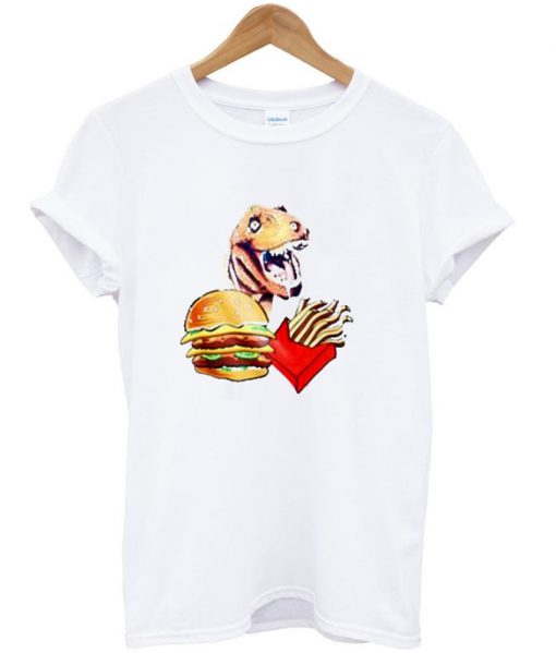 trex fries burger tshirt