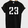 twenty three 23 font tshirt