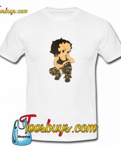 Betty Boop Soldier camo T-Shirt