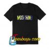 Black Moschino Top Blue And Yellow Logo T-Shirt