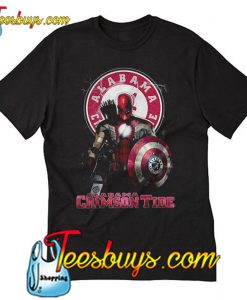 Captain Deadpool Spiderman Alabama Crimson Tide T-Shirt