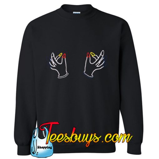 Twin Hand Boobs Sweatshirts