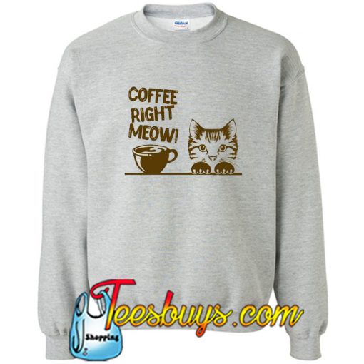 Coffee Right Meow Sweatshirt