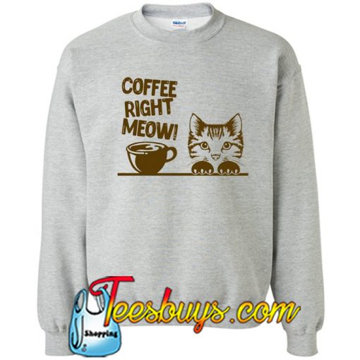 Coffee Right Meow Sweatshirt