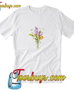 Crystal Flower Bouquet Cotton T Shirt