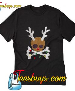 Hot Skull reindeer Jolly Roger T Shirt