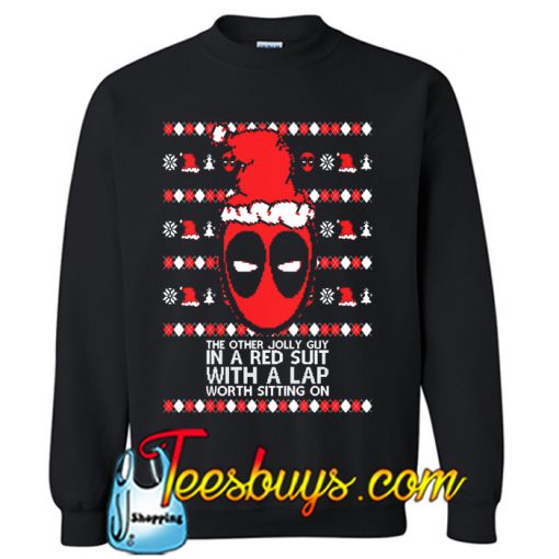 OnCoast Funny Deadpool Ugly Christmas Sweatshirt