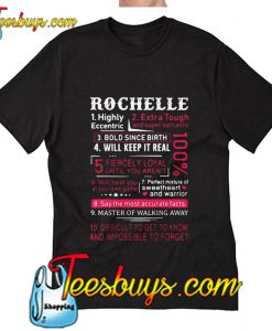 Rochelle ten thinrtgs about her T Shirt