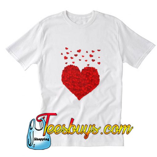 Beautiful Red Heart Valentine's Day T-Shirt Pj