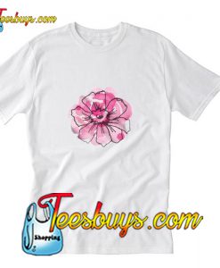 Black Anemone & Pink Watercolor T-Shirt Pj