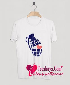 Love Grenade Funny Heart Valentine's T-Shirt Pj