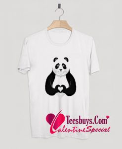 Panda Heart Hand Gesture T-Shirt Pj