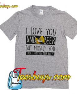 The Simpsons Mens White I Love You & Beer T-Shirt Pj