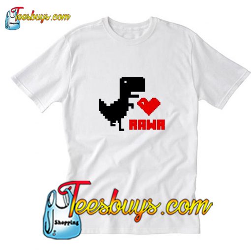 Valentine's Day Iron On Rawr T-Shirt Pj