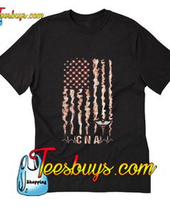 American CNA Fire Flag T-Shirt Pj