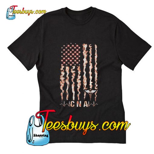 American CNA Fire Flag T-Shirt Pj