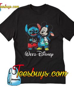 Baby Stitch And Mickey Mouse Weed Disney T-Shirt Pj