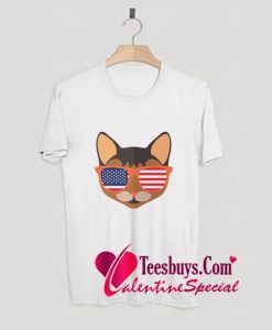 Cat American Flag Trending T-Shirt Pj