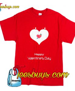 Happy Valentine's Day Deep Red T-Shirt Pj