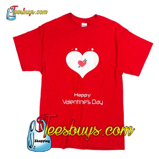 Happy Valentine's Day Deep Red T-Shirt Pj