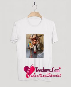 MR BEAN PARROT PIRATE RETRO Trending T-Shirt Pj