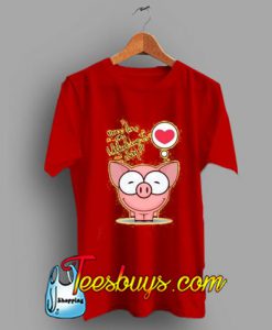 More Love On Valentines Day Quote Pet Pig T-Shirt Pj