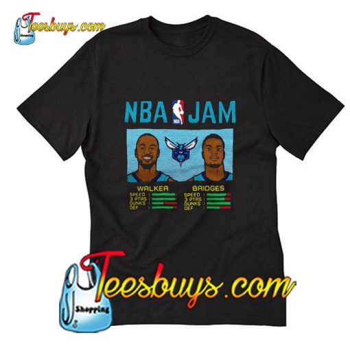 NBA Jam Hornets Walker Bridges Charlotte Hornets T-Shirt Pj