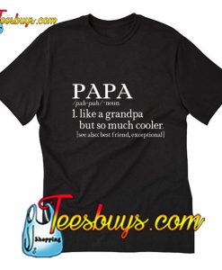 Papa like a grandpa but so much cooler T-Shirt Pj