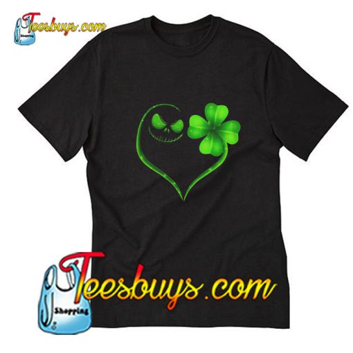 St Patrick’s day Jack Skellington Irish heart T-Shirt Pj