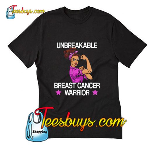 Unbreakable Breast Cancer Warrior T-Shirt Pj