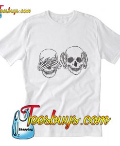 White Skull Print T-Shirt Pj