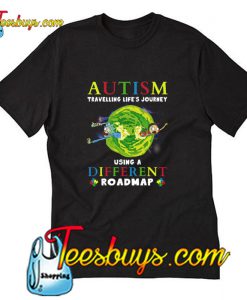 Autism Travelling Life's Journey Using A Different Roadmap T-Shirt Pj