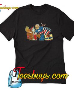 Bernie Sanders Captain America punch Donald Trump T-Shirt Pj