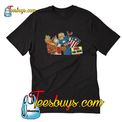 Bernie Sanders Captain America punch Donald Trump T-Shirt Pj