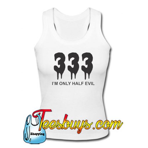 I'm Only Half Evil Halloween Tanktop Ez025