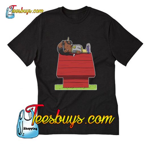 Peanuts Snoopy Parody Smoking Snoop Dogg On Rooftop T-Shirt Pj