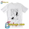 Two Black Cats Play With Music Notes T-Shirt Pj