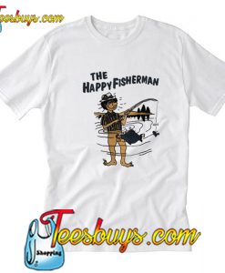 Happy Fisherman White T shirt-SL