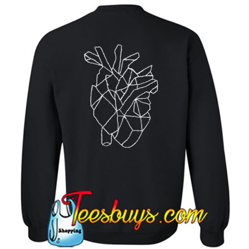 Heart Lines Sweatshirt Back-SLHeart Lines Sweatshirt Back-SL