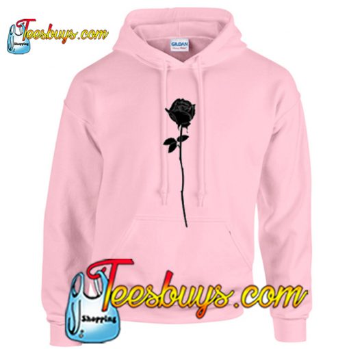 silhouette rose flower Hoodie-SL