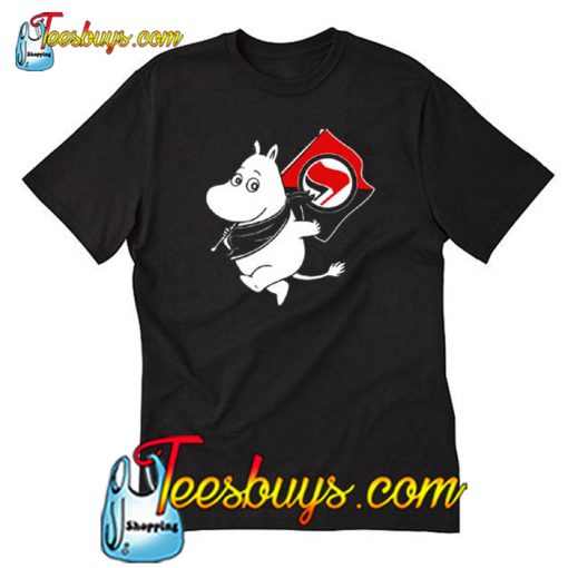 Antifa Moomin Anti-Fascist T-Shirt-SL