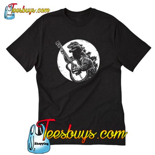 Godzilla Playing Guitar T Shirt-SL