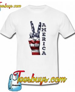 America Flag Free Finger T Shirt NT