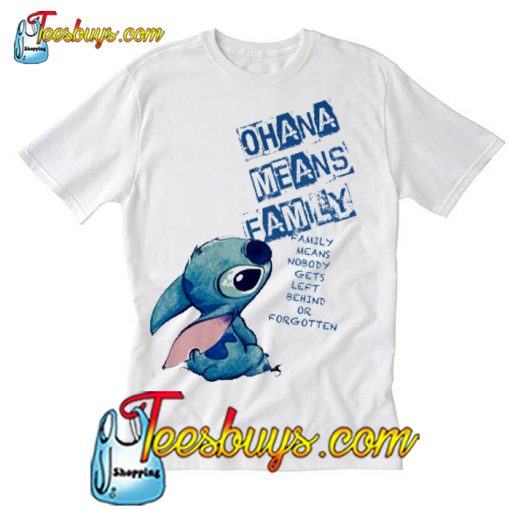 Disney Stitch Ohana Means Family T shirt NT