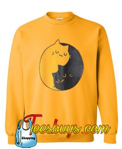 Kitten Print Graphic Sweatshirt NT