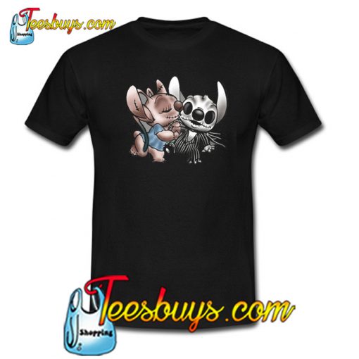 Angel Kissing Stitch Nightmare Before Christmas T-Shirt NT