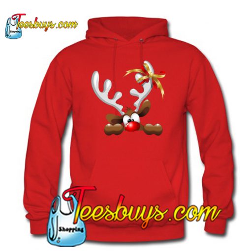 Funny Christmas Reindeer Cartoon Hoodie NT