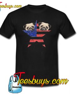 Pug Dog 4th of July US FlaPug Dog 4th of July US Flag Star T-Shirt NT