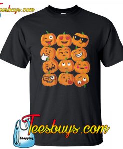 Pumpkin Emoji Faces T-Shirt NT