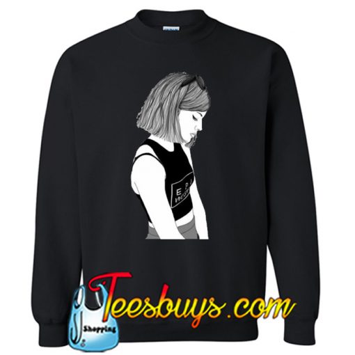 Tumblr Girl Illustration Design Vaporwave Aesthetic Sweatshirt NT